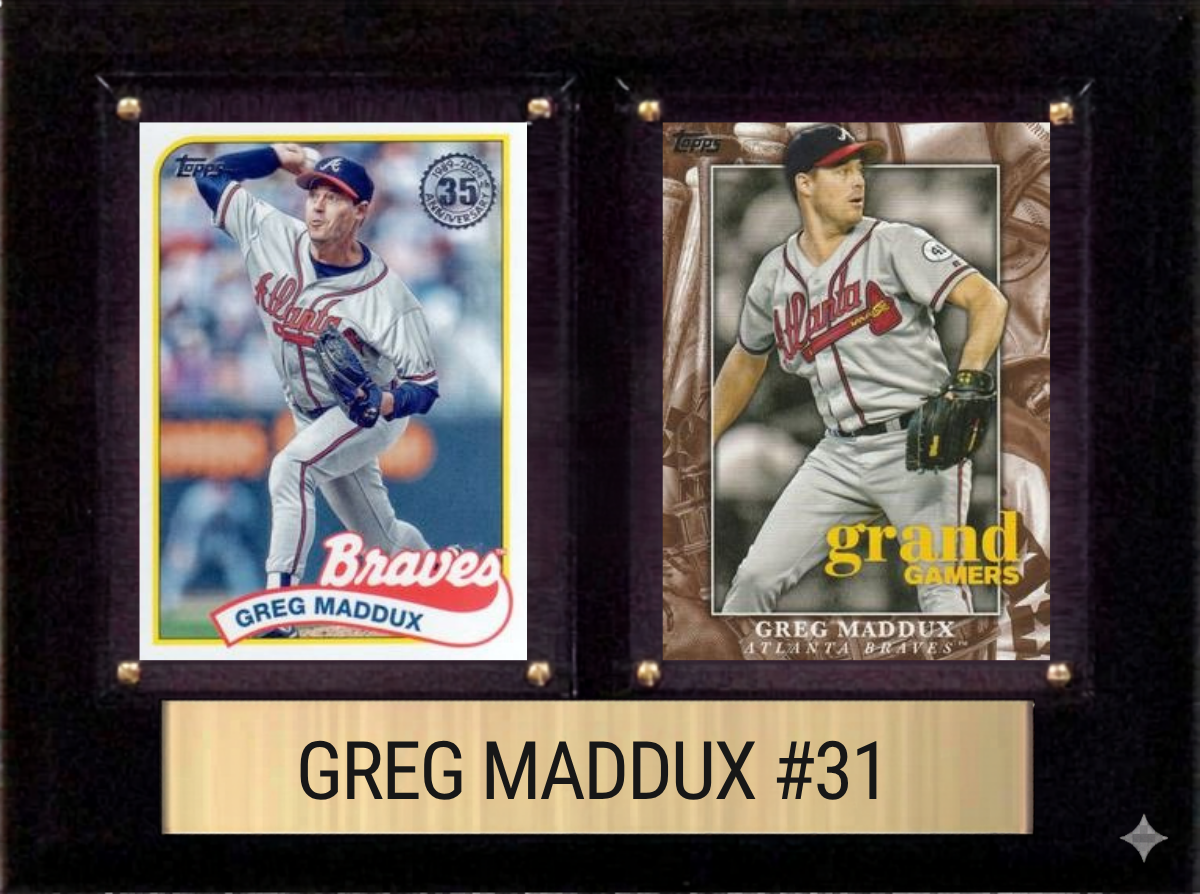Greg Maddux 6x8 plaque