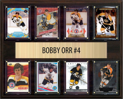 Bobby Orr Boston Bruins HOF Fan Gift Plaque 12x15 8 Cards Upper Deck Parkhurst O-Pee-Chee Topps 2024 2025 2026