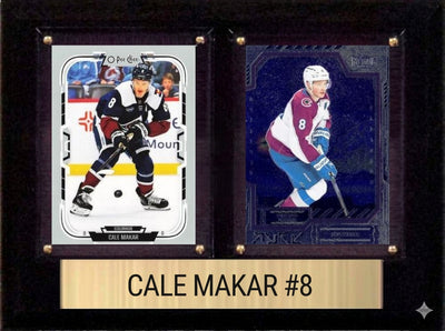 Cale Makar Colorado Avalanche Fan Gift Plaque 6x8 2 Cards Upper Deck, Parkhurst, O-Pee-Chee, Topps 2024 2025 2026