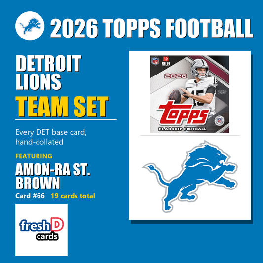 Detroit Lions 2026 Topps Football team set