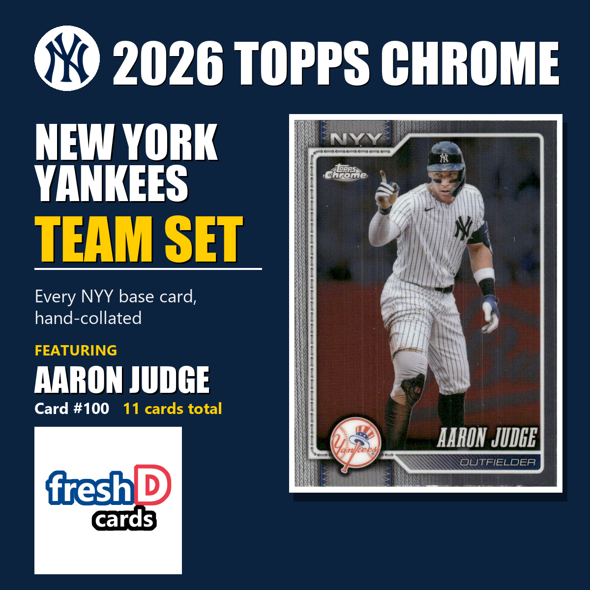 New York Yankees 2026 Topps Chrome team set