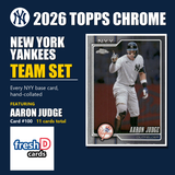 2026 Topps Chrome Baseball Team Set 11 Cards New York Yankees Judge Chisholm