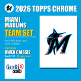 2026 Topps Chrome Baseball Team Set 10 Cards Miami Marlins Caissie