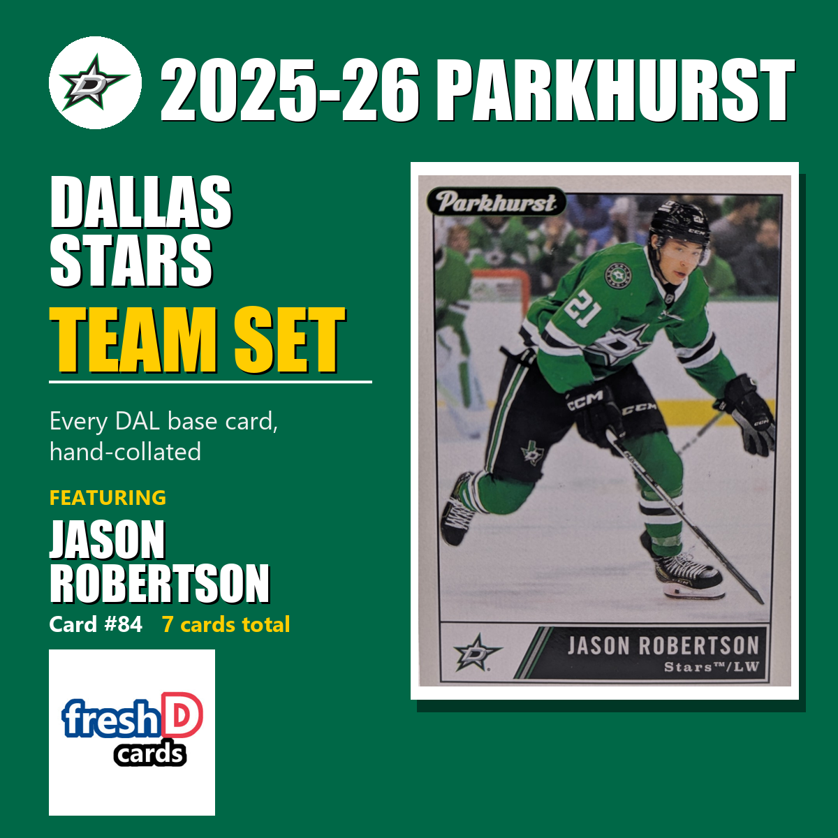 Dallas Stars 2025-26 Parkhurst team set