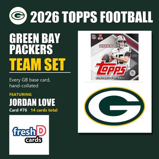 Green Bay Packers 2026 Topps Football team set
