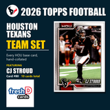 2026 Topps Football Houston Texans Team Set - Complete Hand-Collated Card Set