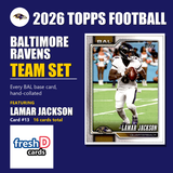 2026 Topps Football Baltimore Ravens Team Set - Complete Hand-Collated Card Set