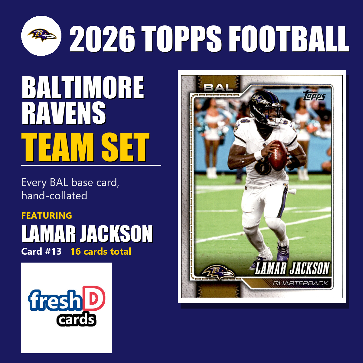 Baltimore Ravens 2026 Topps Football team set