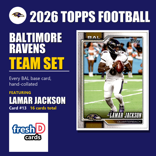 Baltimore Ravens 2026 Topps Football team set