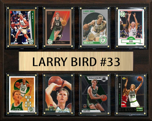 Larry Bird 33 8 Card Plaque Donruss Hoops Fleer Topps 2025 2024 Boston Celtics