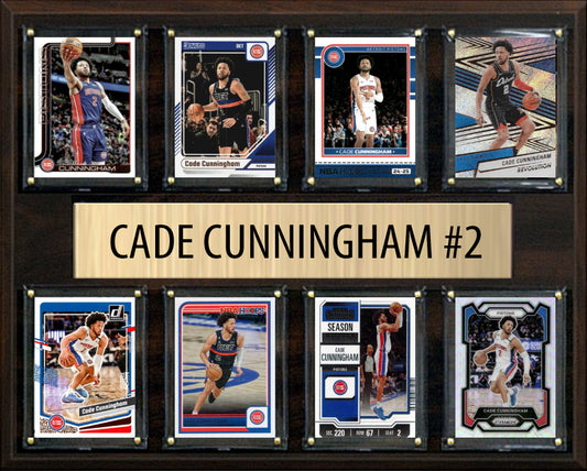 Cade Cunningham Detriot Pistons Plaque 8 Cards Hoops Prizm Donruss 2026 2025 2024