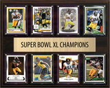 Pittsburgh Steelers Super Bowl XL 40 Champions 12" x 15" Eight-Card Plaque Ward Roethlisberger Polamalu Donruss Topps