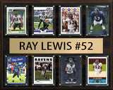 Ray Lewis 8 Card Plaque Donruss Fleer Topps 2023 2024 Baltimore Ravens