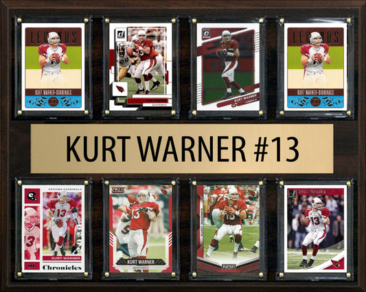 Kurt Warner 8 Card Plaque Donruss Fleer Topps 2023 2024 Arizona Cardinals