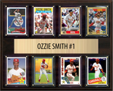 Ozzie Smith St. Louis Cardinals Hall of Fame Fan Gift Plaque 12x15 8 Cards Topps, Bowman 2024 2025 2026