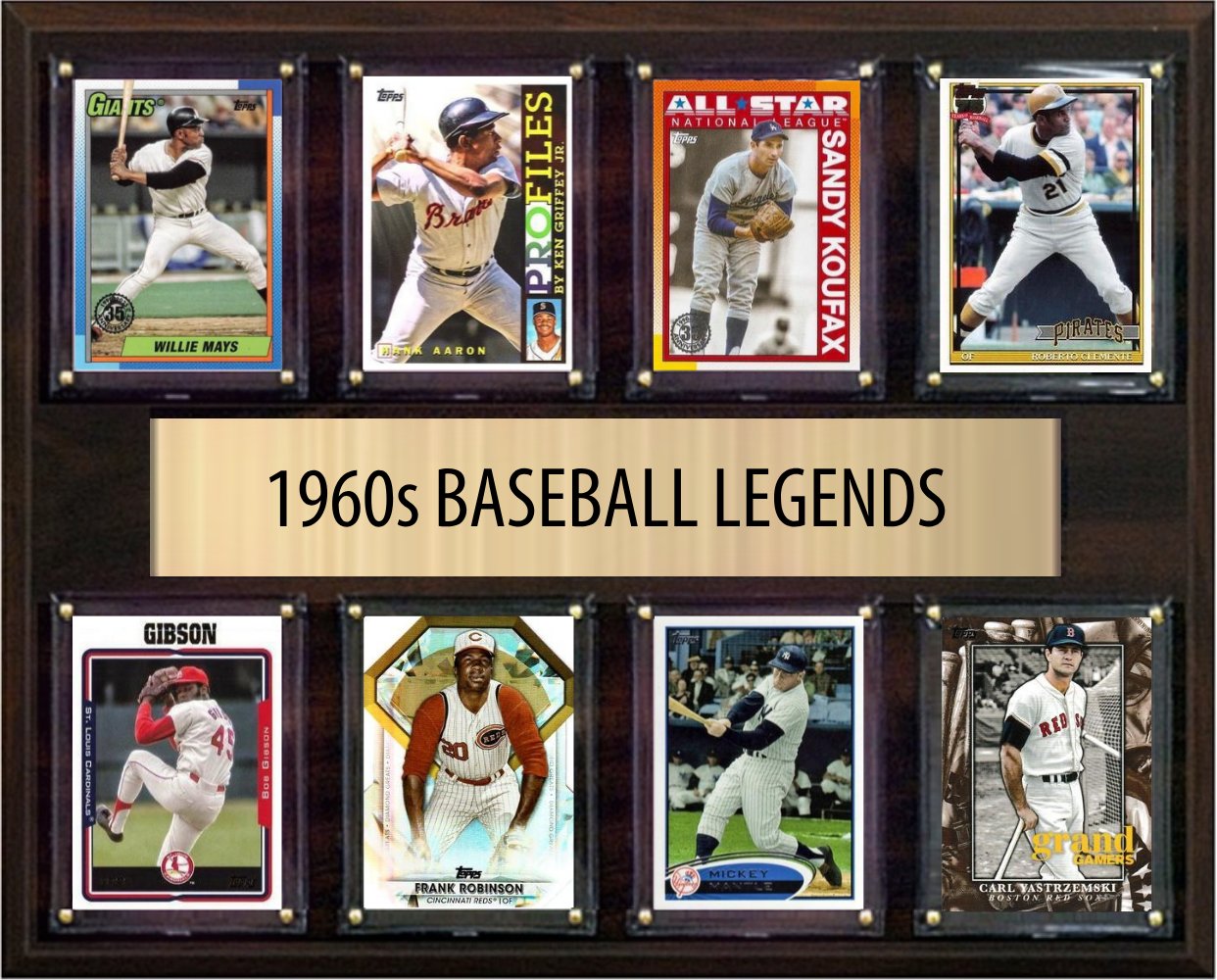 1960s Baseball Legends Fan Cave Plaque