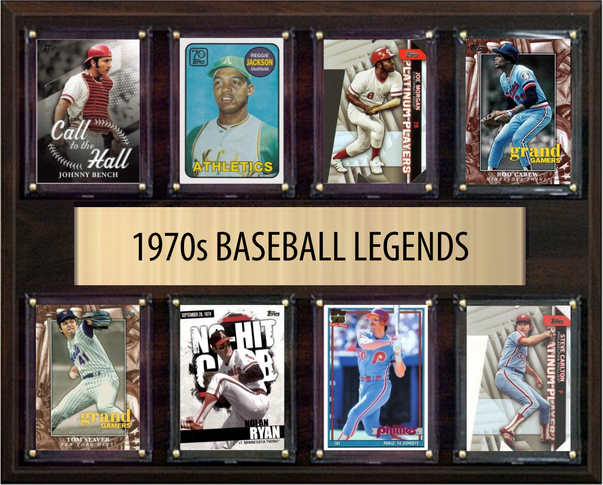 1970s Baseball Legends Fan Cave Plaque