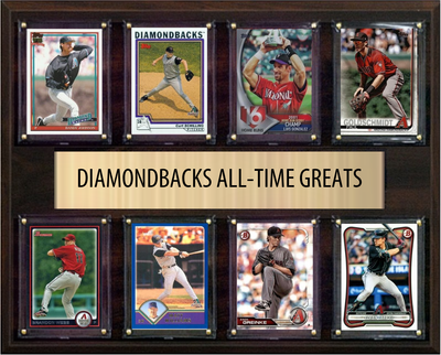 Arizona Diamondbacks All Time Greats Legends Plaque 8 Cards Randy Johnson Luis Gonzalez Paul Goldschmidt Corbin Carroll