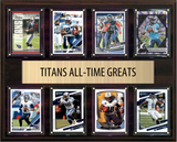 Tennessee Titans All Time Greats Legends Plaque 8 Cards Steve McNair Eddie George Derrick Henry Chris Johnson