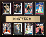 Dirk Nowitzki Dallas Mavericks Hall of Fame Fan Gift Plaque 12x15 8 Cards Hoops, Prizm, Donruss 2024 2025 2026