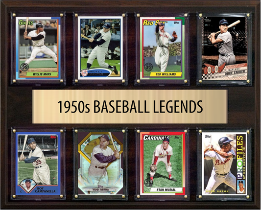 1950s Baseball Legends Fan Cave Plaque