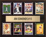 Jim Edmonds St. Louis Cardinals Fan Gift Plaque 12x15 8 Cards Topps, Bowman 2024 2025 2026