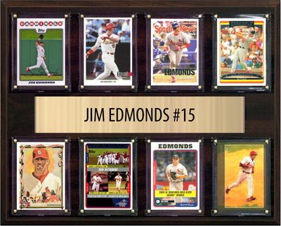 Jim Edmonds St. Louis Cardinals Fan Gift Plaque 12x15 8 Cards Topps, Bowman 2024 2025 2026