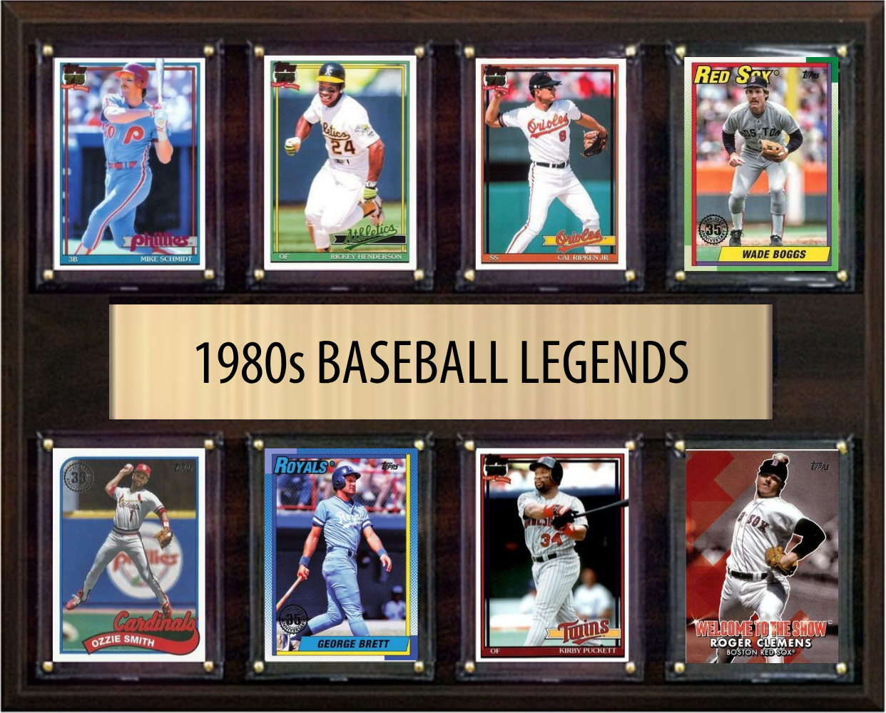 1980s Baseball Legends Fan Cave Plaque