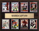 Warren Sapp Tampa Bay Buccaneers Hall of Fame Fan Gift Plaque 12x15 8 Cards Prizm, Donruss, Score 2024 2025 2026