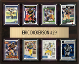 Eric Dickerson Los Angeles Rams Hall of Fame Fan Gift Plaque 12x15 8 Cards Prizm, Donruss, Score 2024 2025 2026