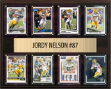 Jordy Nelson Green Bay Packers Fan Gift Plaque 12x15 8 Cards Prizm, Donruss, Score 2024 2025 2026