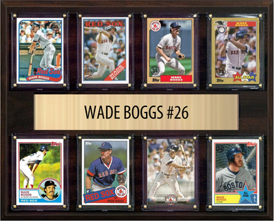 Wade Boggs Boston Red Sox Hall of Fame Fan Gift Plaque 12x15 8 Cards Topps, Bowman 2024 2025 2026