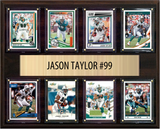 Jason Taylor Miami Dolphins Hall of Fame Fan Gift Plaque 12x15 8 Cards Prizm, Donruss, Score 2024 2025 2026