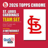 2026 Topps Chrome Baseball Team Set 10 Cards St. Louis Cardinals Wetherholt