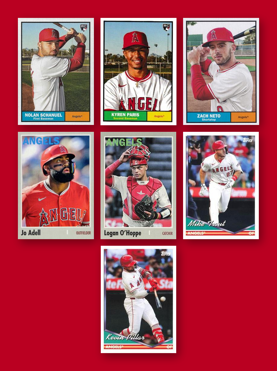 Los Angeles Angels 2024 Topps Archives team set - all base cards