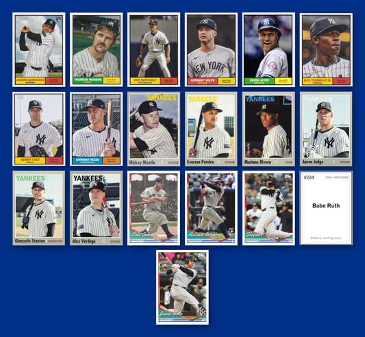 New York Yankees 2024 Topps Archives team set - all base cards