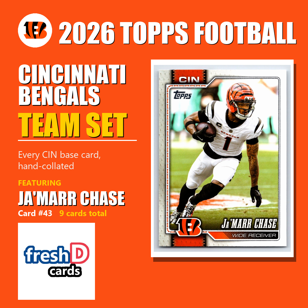 Cincinnati Bengals 2026 Topps Football team set
