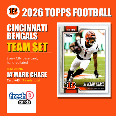 Cincinnati Bengals 2026 Topps Football team set