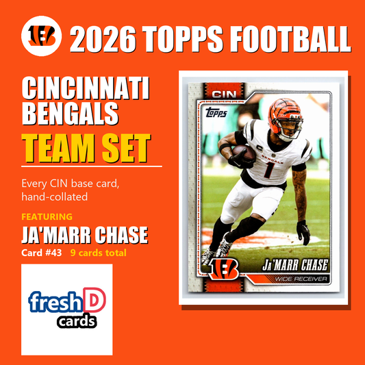 Cincinnati Bengals 2026 Topps Football team set