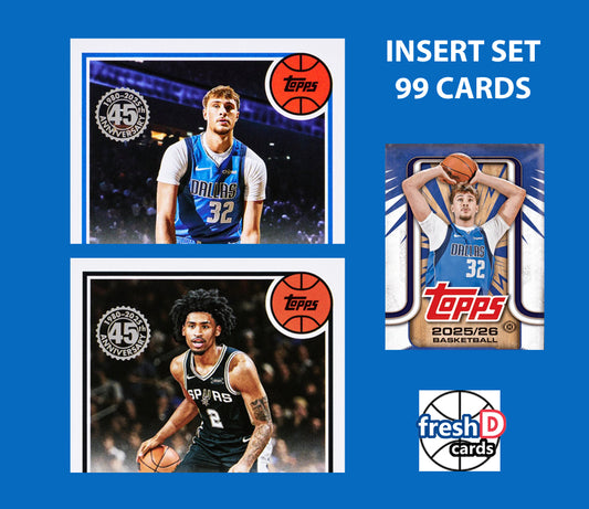 2025-26 Topps NBA Complete Set 99 Cards 1980-81 45th Anniversary Flagg RC