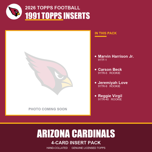Arizona Cardinals 2026 Topps Football 1991 Topps insert pack