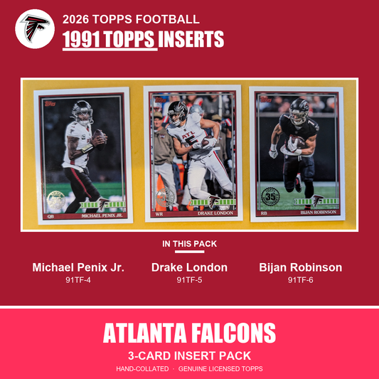 Atlanta Falcons 2026 Topps Football 1991 Topps insert pack