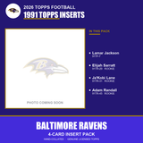 2026 Topps Football Baltimore Ravens 1991 Topps Insert Pack - 4 Cards