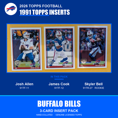 Buffalo Bills 2026 Topps Football 1991 Topps insert pack