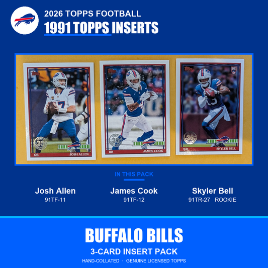 Buffalo Bills 2026 Topps Football 1991 Topps insert pack