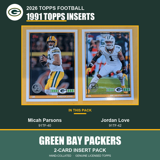 Green Bay Packers 2026 Topps Football 1991 Topps insert pack
