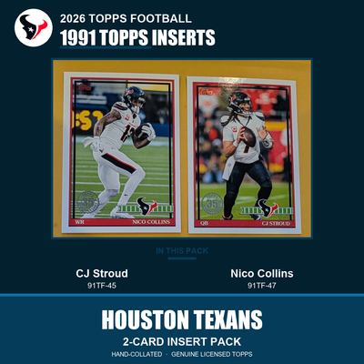 Houston Texans 2026 Topps Football 1991 Topps insert pack