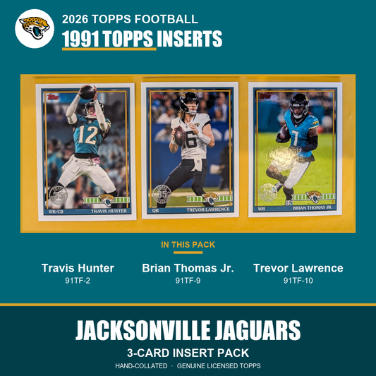 Jacksonville Jaguars 2026 Topps Football 1991 Topps insert pack