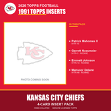 2026 Topps Football Kansas City Chiefs 1991 Topps Insert Pack - 4 Cards