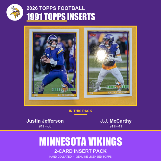 Minnesota Vikings 2026 Topps Football 1991 Topps insert pack
